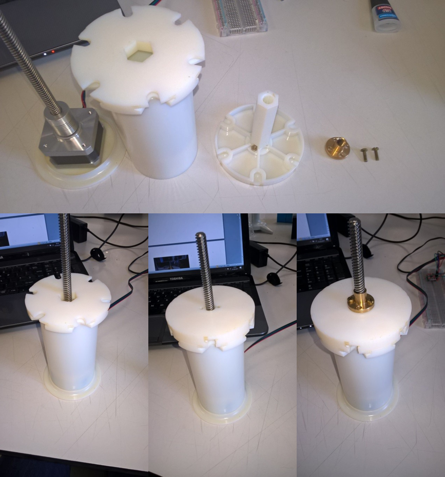 Figure 2: 3D Printed Syringe Pump Assembly