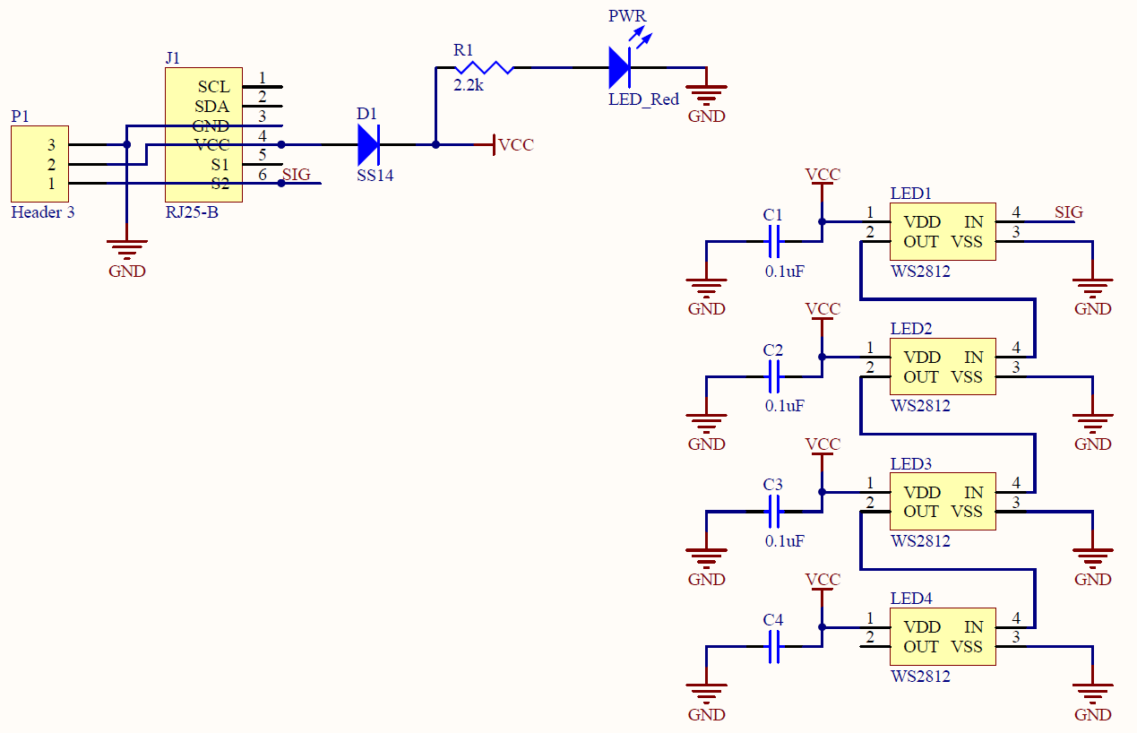 Makeblock RGB LED module circuit